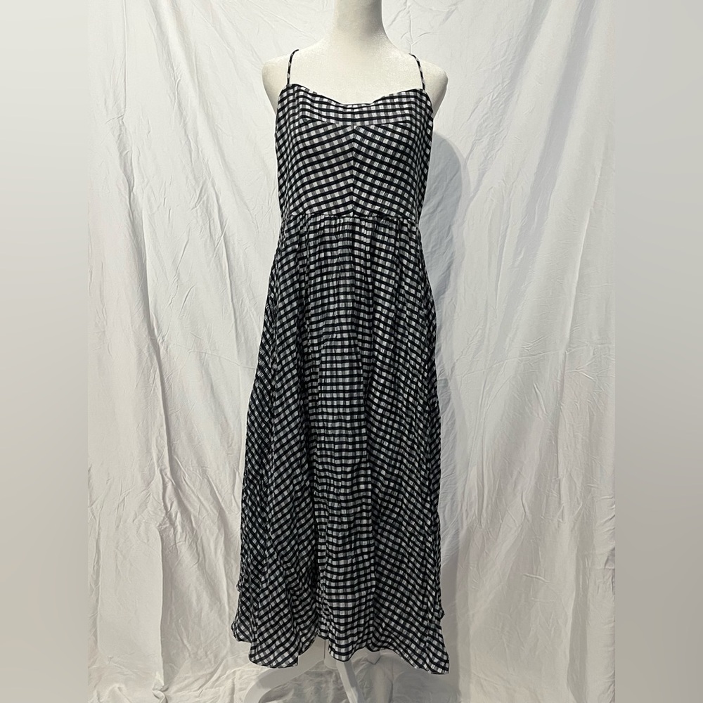 J.crew gingham midi dress